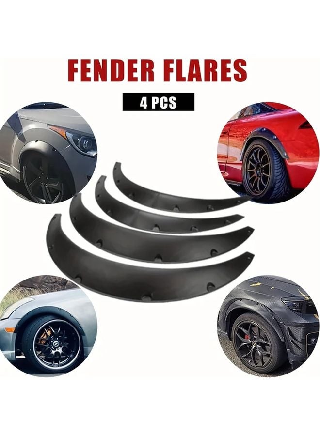 4pcs Car Wheel Arch Covers Black Durable Plastic Polished Surface Protection - Image 5